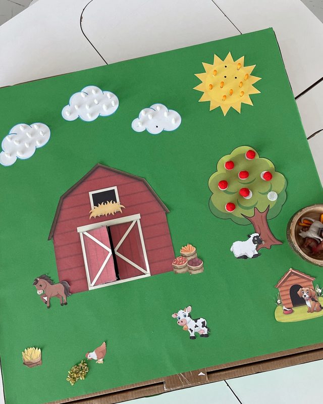 Çiftlik temalı keçe pano